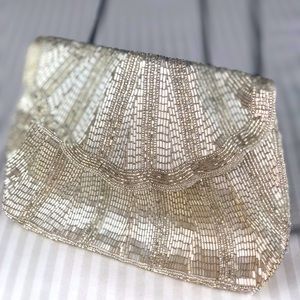 Vintage Beaded Glass Cocktail Clutch